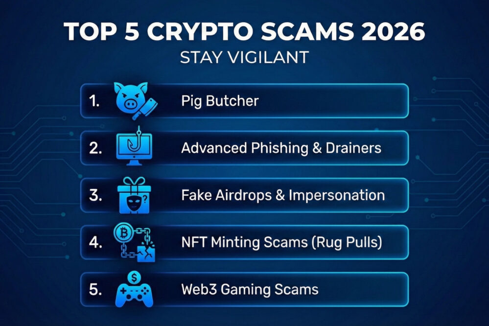 The Digital Wild West: Navigating the Top 5 Crypto Scams of 2026 Article Image